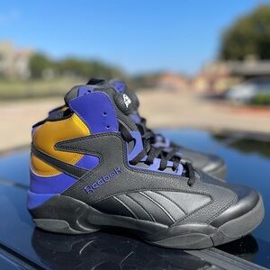 Reebok Black and Purple Athletic Shoes